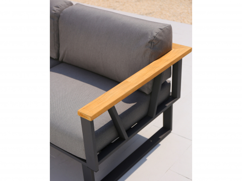Zebra Belvedere Lounge Sessel graphit Rahmen - ohne Polster