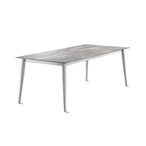 Sieger Loft Aluminium Tischgestell Rundrohr graphit, 200 x 80cm