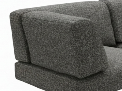 Zebra Belvedere Seitenkissen links 3649 Tuva tweed grey