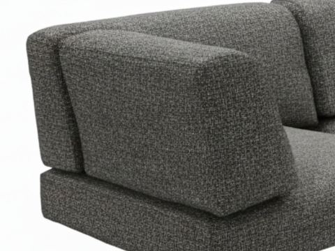 Zebra Belvedere Seitenkissen links 3649 Tuva tweed grey