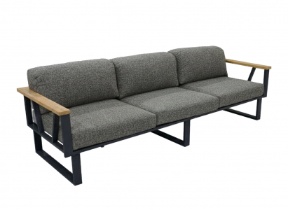 Zebra Belvedere Lounge 3-Sitzer Set - inkl. Kissen Tuva tweed grey