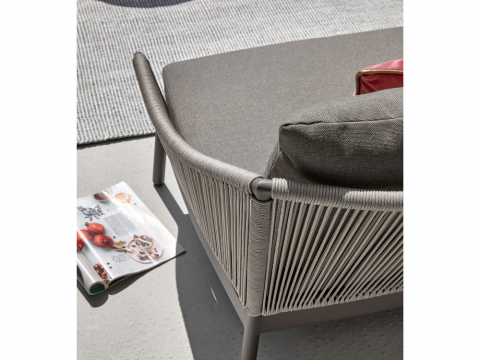 Apple Bee Bijou Lounge Sofa 3-Sitzer Rope Aluminium taupe 203cm