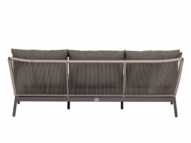 Apple Bee Bijou Lounge Sofa 3-Sitzer Rope Aluminium taupe 203cm