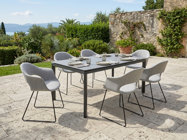 Best Sister Su Sessel hellgrau, Gestell Stahl anthrazit