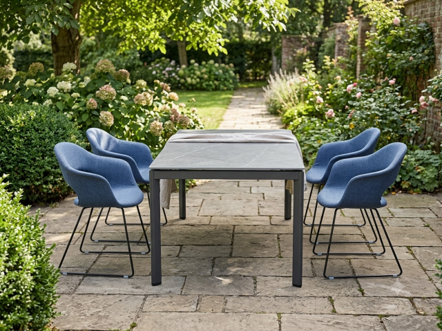 Best Sister Su Sessel blau, Gestell Stahl anthrazit
