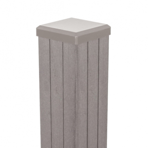 GrojaSolid Torpfosten Bi-Color sand 7x7x240cm, zum Einbetonieren