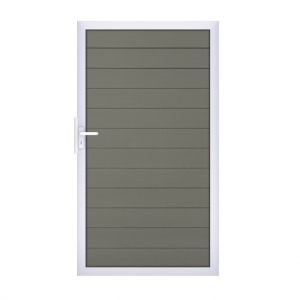 GrojaSolid BPC Steckzaun Universal Tor 100x180cm <br>grau - Alu-blank EV1