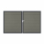 GrojaSolid Grande BPC Steckzaun Doppeltor DIN Links Sonderbreite H:180cm - grau DB703