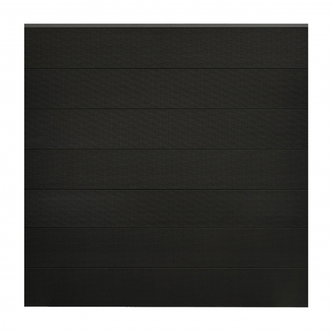 GrojaSolid Grande BPC Steckzaun-Set 180x180cm schwarz co-extrudiert- Alu-anthrazit DB703