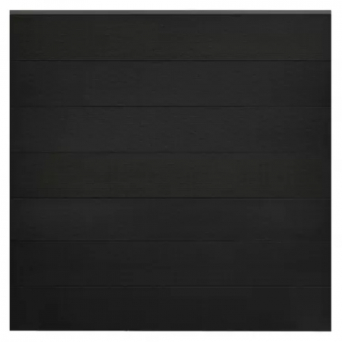 GrojaSolid Grande BPC Steckzaun-Set 180x180cm schwarz co-extrudiert- Alu-anthrazit DB703