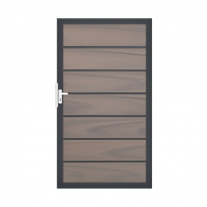 GrojaSolid Grande Premium BPC Steckzaun Universal Tor 100x180cm BiColor co-extrudiert-anthrazit DB703