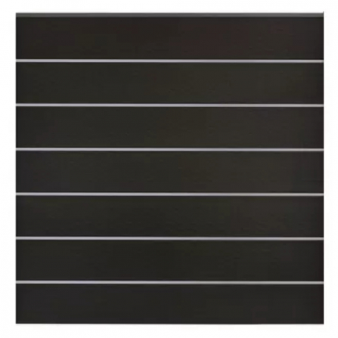 GrojaSolid Grande Premium BPC Steckzaun-Set 180x180cm - schwarz co-extrudiert- Alu-anthrazit DB703