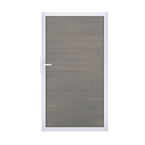 Groja BasicLine Steckzaun Universal Tor 100x180cm Grey Ash Cut - Alu-blank EV1