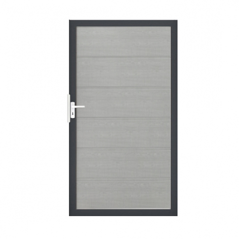 Groja BasicLine Steckzaun Universal Tor 100x180cm Grey Ash Cut DB703