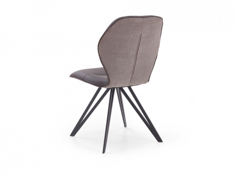 Niehoff Chianti Design-Stuhl Stativgestell Eisen, Leder Napoli mocca
