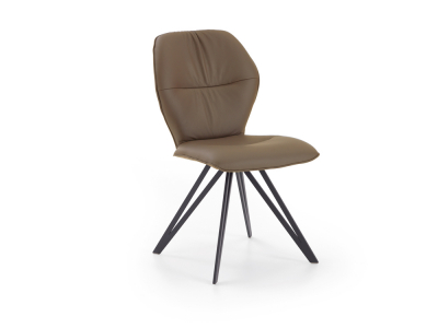 Niehoff Chianti Design-Stuhl Stativgestell Eisen, Leder Napoli stone - drehbar