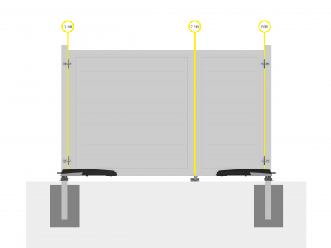 System WPC XL Doppeltor anthrazit 4588 mit E-Antrieb H:180cm, Anthrazitrahmen, Sonderbreite