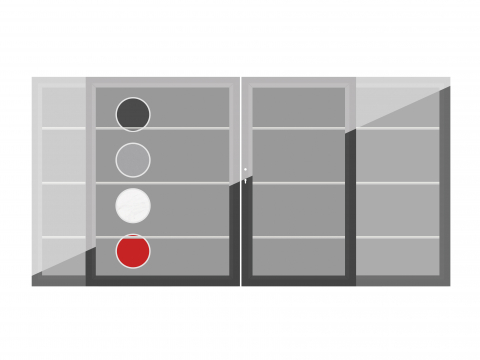 System Board XL Doppeltor schiefer 2838 H:180cm, Silberrahmen, Sonderbreite