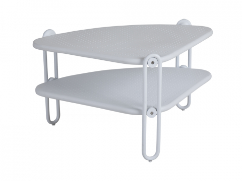 Brafab Blixt Loungetisch Aluminium weiß, 60cm