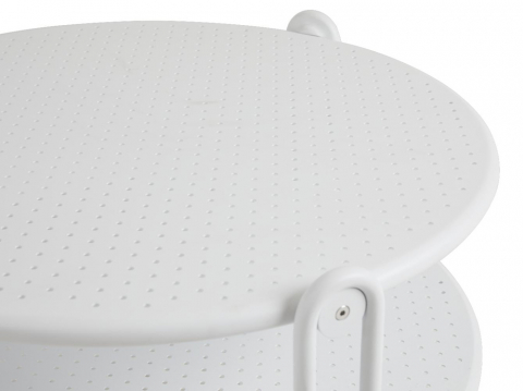 Brafab Blixt Loungetisch Aluminium weiß, 65cm