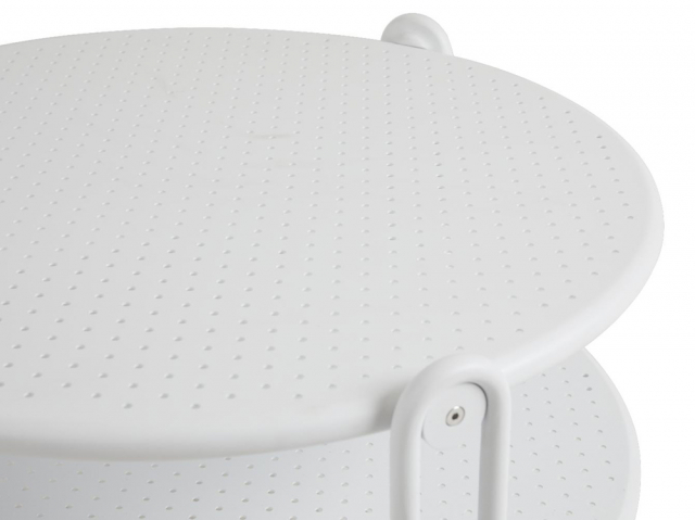 Brafab Blixt Loungetisch Aluminium weiß, 65cm