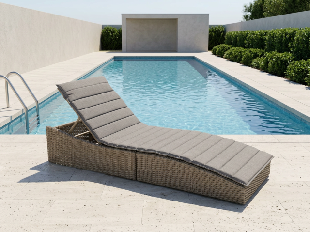 Brafab Ceibo Gartenliege 202x66cm klappbar, verstellbare R&uuml;ckenlehne mit Kissen