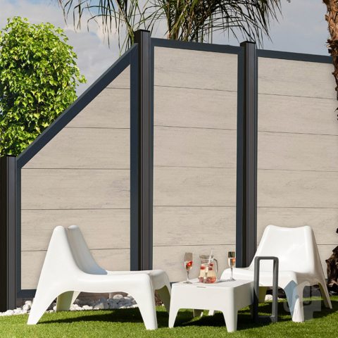 Elephant Forte WPC BiColor weiß-anthrazit 90x180-93cm
