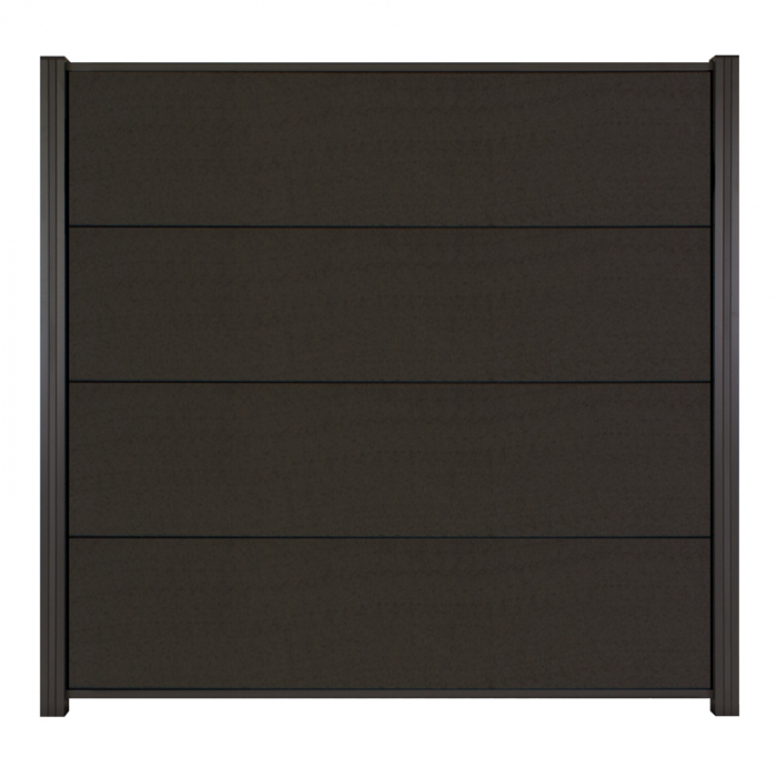 Elephant Steckzaun Mix and Match, WPC Anthrazit Breit 2er Set Zaun