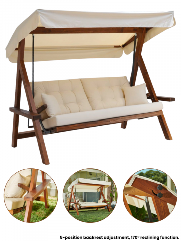 Pemode Hollywoodschaukel Lyon 2400 Beige