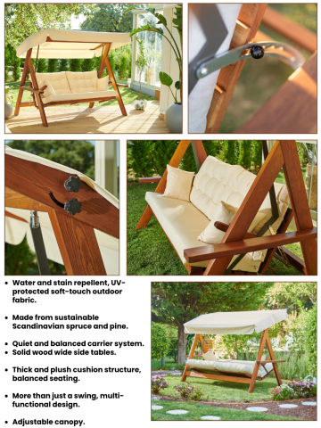 Pemode Hollywoodschaukel Lyon 2400 Beige