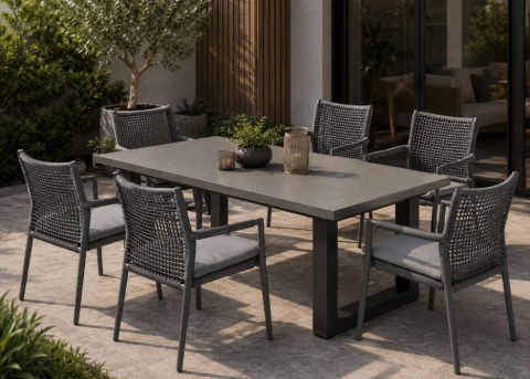 Life Stelvio Tisch 240x100cm Lava, Platte Keramik