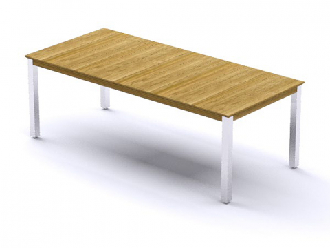Zebra Derex Tisch 220x100cm, Teak-Edelstahl