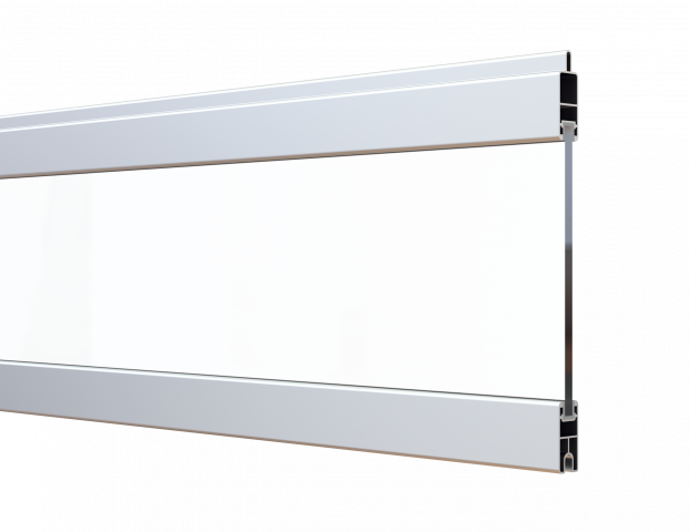 Osmo Creativprofil Glas Cremeweiß Multi Fence Co-Extrusion Leiste Aluminium 1,9x25,3x184cm