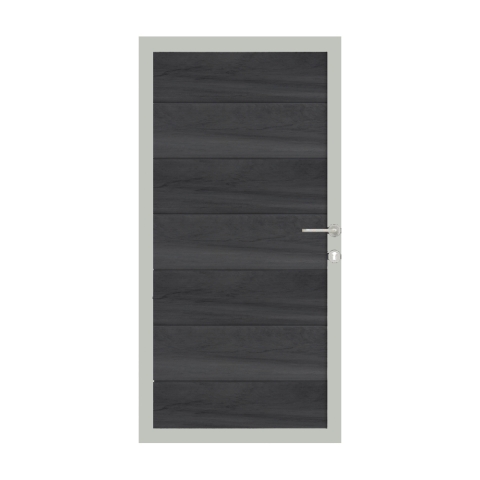 Osmo Multi Fence Co-Extrusion Greystone Tor 89x178 Rahmen Aluminium inkl. Beschlag