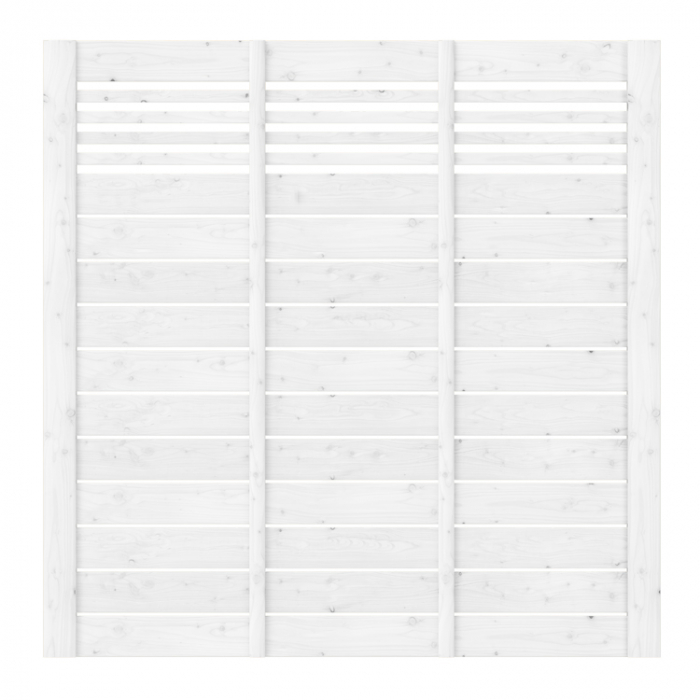 Osmo Holzzaun Rondo Kiefer Weiß 01 mit Gitter 178x178 cm Zaun MESEM.de