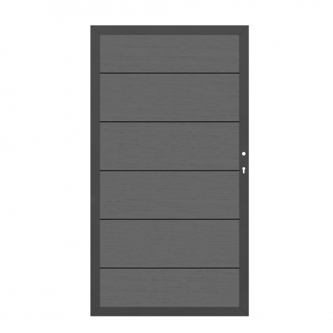 System WPC XL Zauntor anthrazit 2595 Universalanschlag 98x180 cm