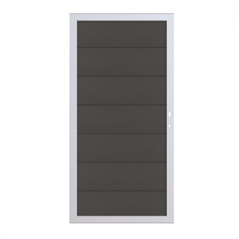 Osmo Multi Fence Elegance B Tor 89x178 cm Hellgrau Rahmen Silber
