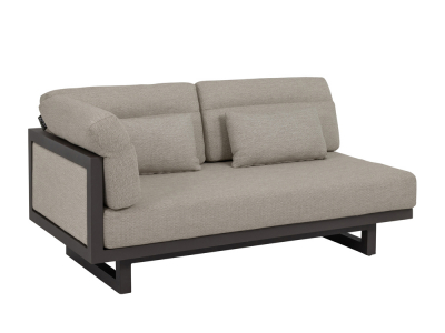 Apple Bee Santorini Loungesofa rechts 159cm, Seite gepolstert Aluminium quartz