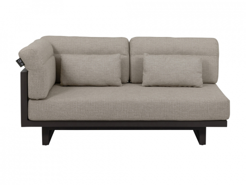 Apple Bee Santorini Loungesofa rechts 159cm, Seite gepolstert Aluminium quartz