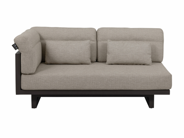 Apple Bee Santorini Loungesofa rechts 159cm, Seite gepolstert Aluminium quartz