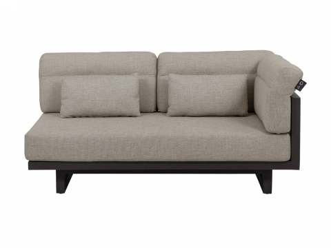 Apple Bee Santorini Loungesofa links, Seite ROPE 159cm Aluminium quarz