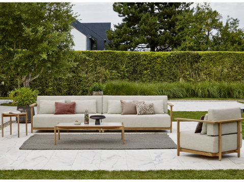 Apple Bee St. Lucia Loungesofa links aus Teakholz 158cm