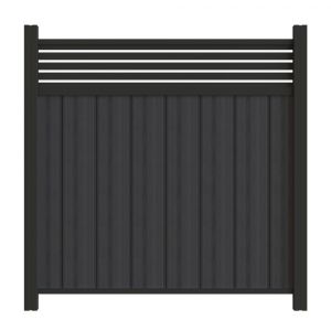 Flex Fence Variation 4 Grundelement Multi Fence Co Extrusion Greystone + Alu Fence Rhombus Anthrazit