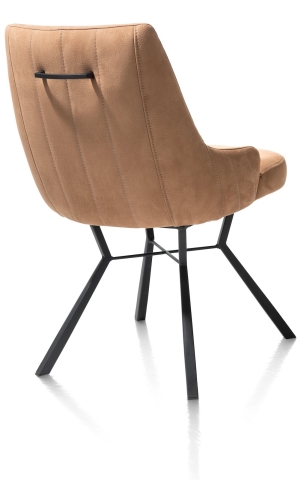 Habufa Thomas Stuhl mit Griff, Bezug Nubucco camel