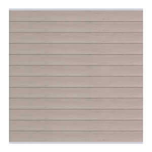 Elephant Steckzaun Set Mix and Match 180x174cm WPC Bicolor grau Leisten Silber
