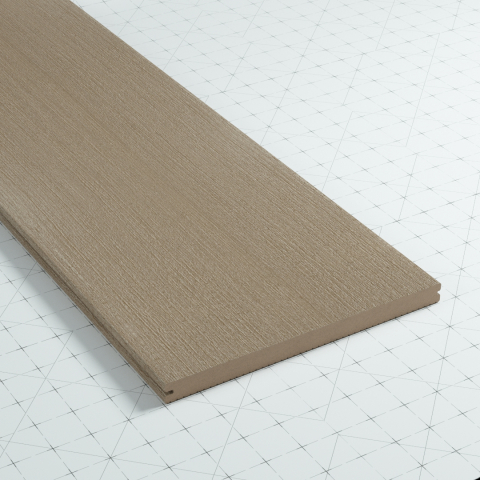 Komex WPC Terrassendiele Basic XL Sand geprägt geriffelt 18x260 mm (Abholartikel)