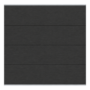 Elephant Steckzaun Set Mix and Match WPC Anthrazit extrabreit 180x172cm Leisten silber