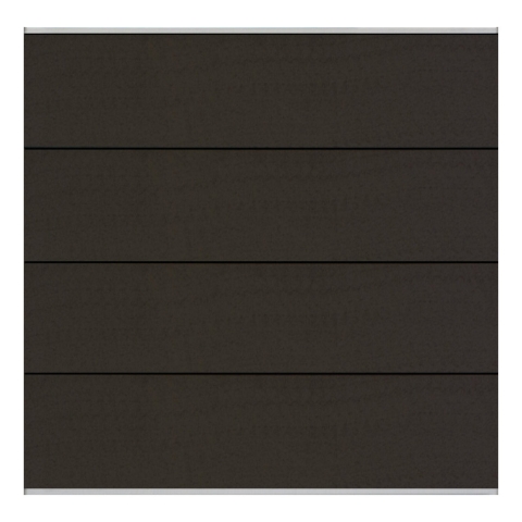 Elephant Steckzaun Set Mix and Match WPC Anthrazit extrabreit 180x172cm Leisten silber