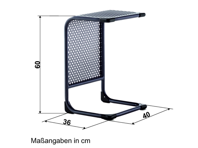 Sieger Samoa Beistelltisch, Aluminium wei&szlig;, 35x40x60cm