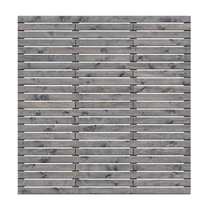 Sichtschutzzaun Valentina Kiefer KDi Grau 180x180 cm 51226 Zaun